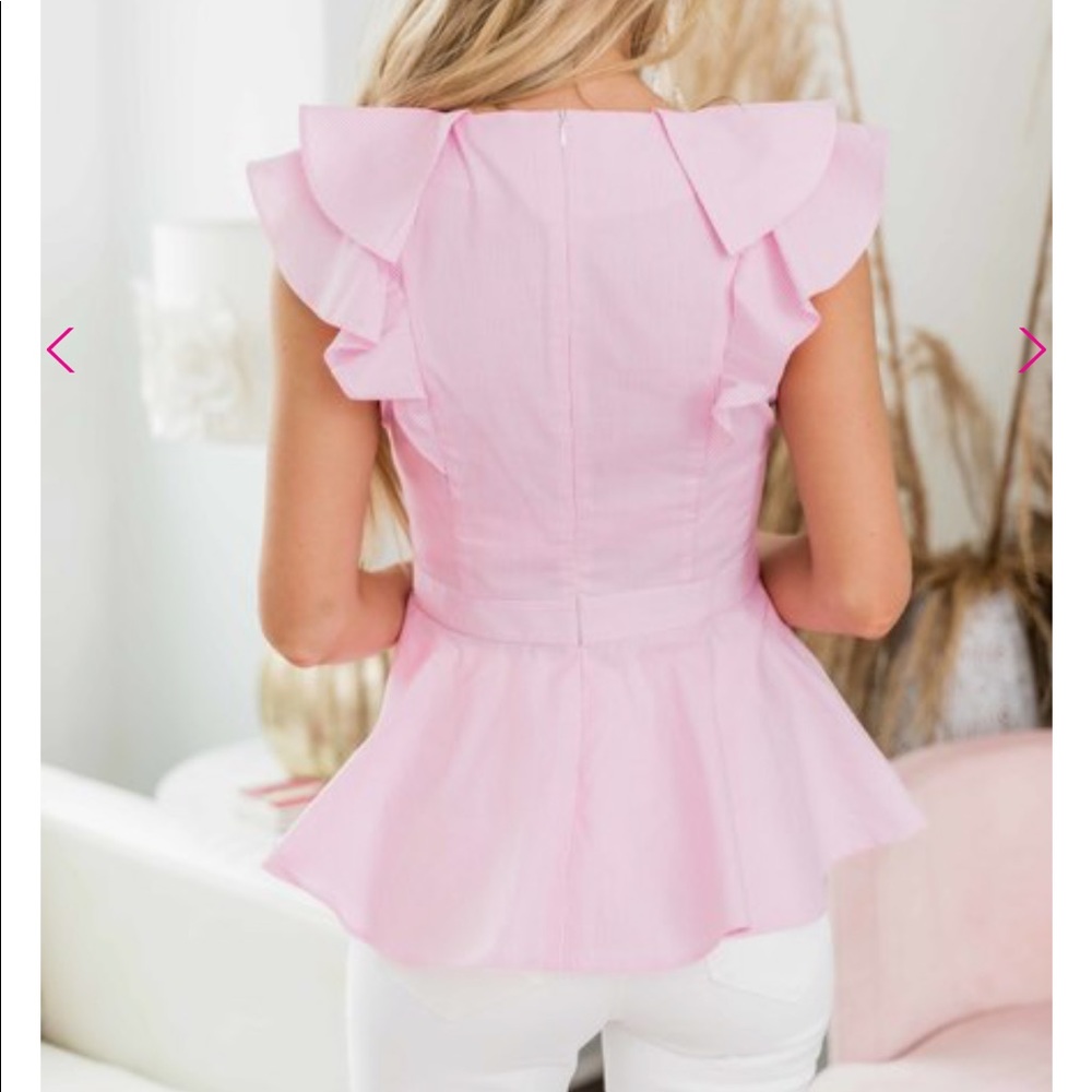 Pink Lily Ruffle Top - Picture 6 of 8